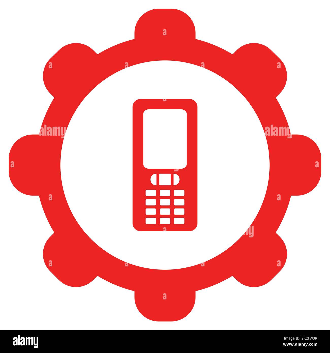 Téléphone portable et roue Banque D'Images