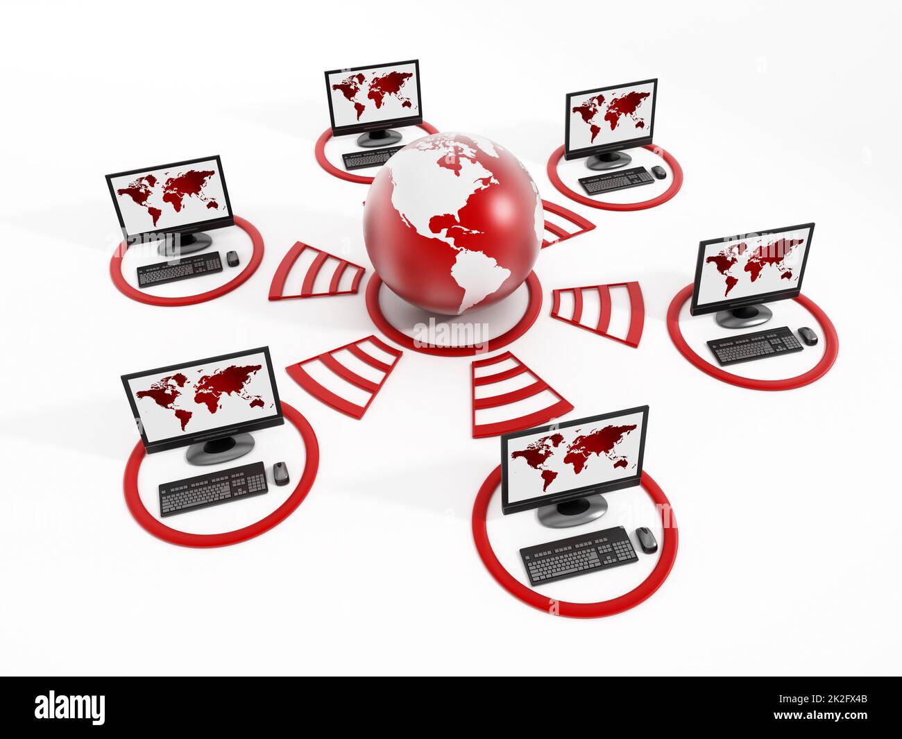 Schéma de réseau informatique Banque d'images détourées - Alamy