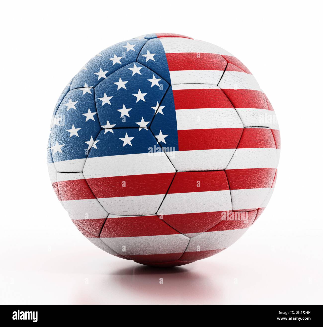 Drapeau des États-Unis sur le football Banque D'Images