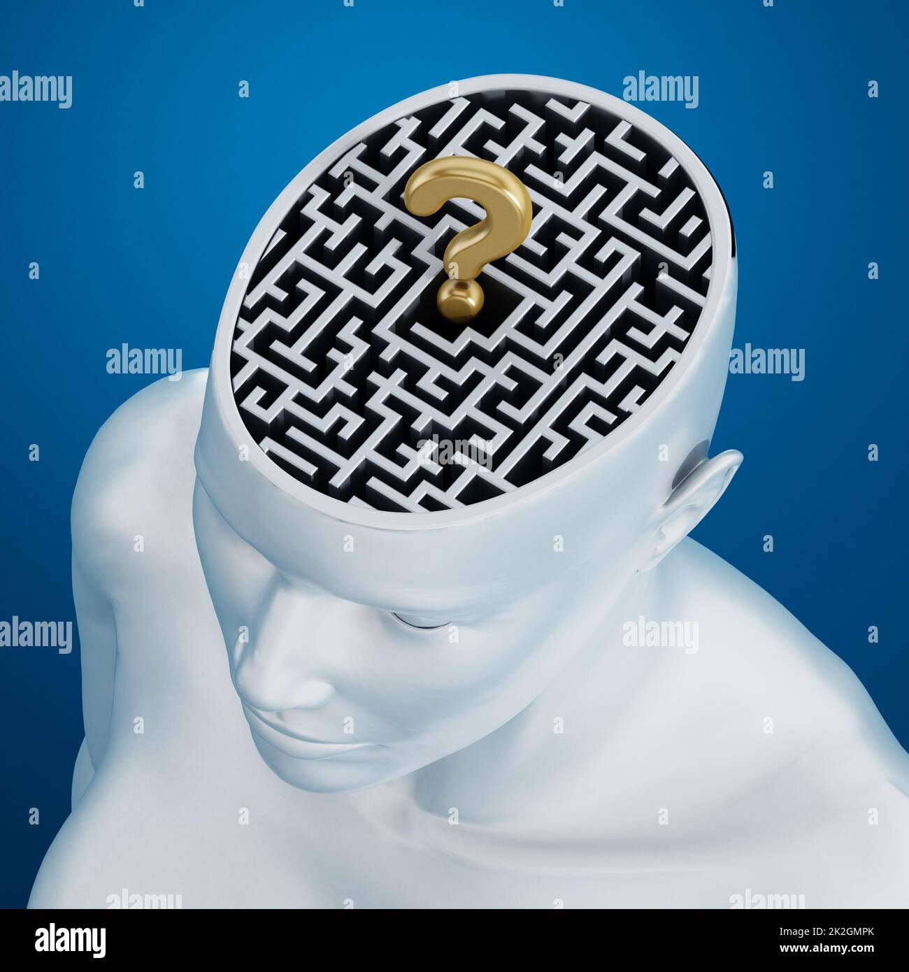 Labyrinthe à l'intérieur de la tête humaine Banque D'Images