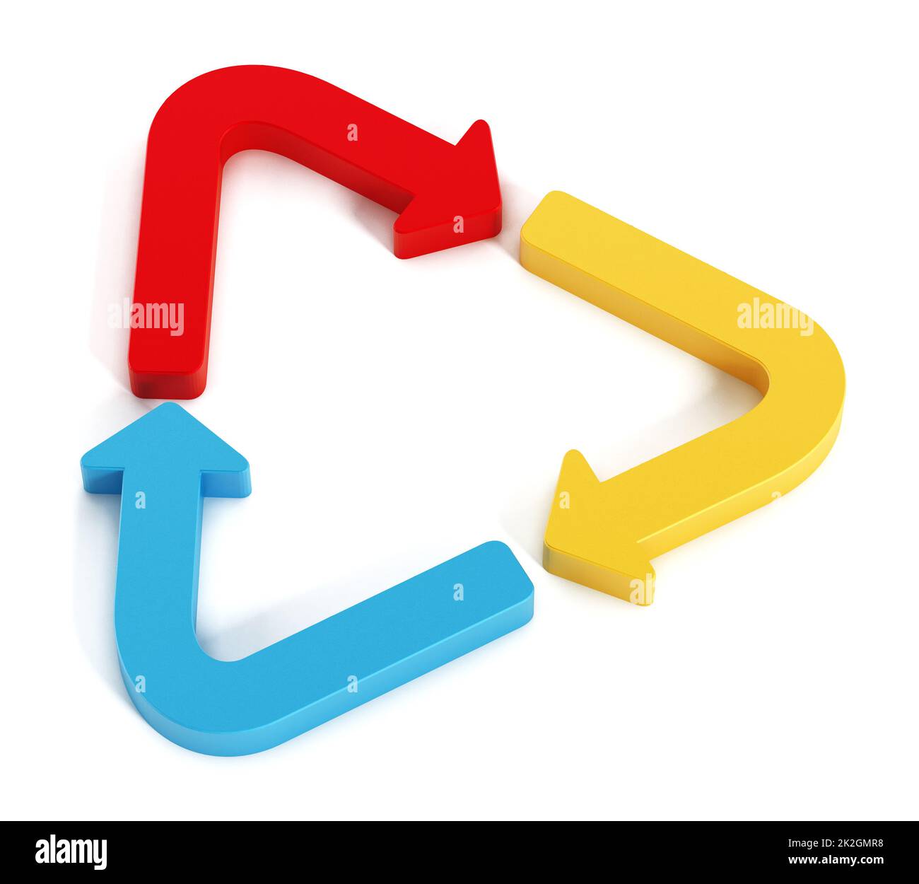 Flèches de couleur formant le symbole de recyclage Banque D'Images