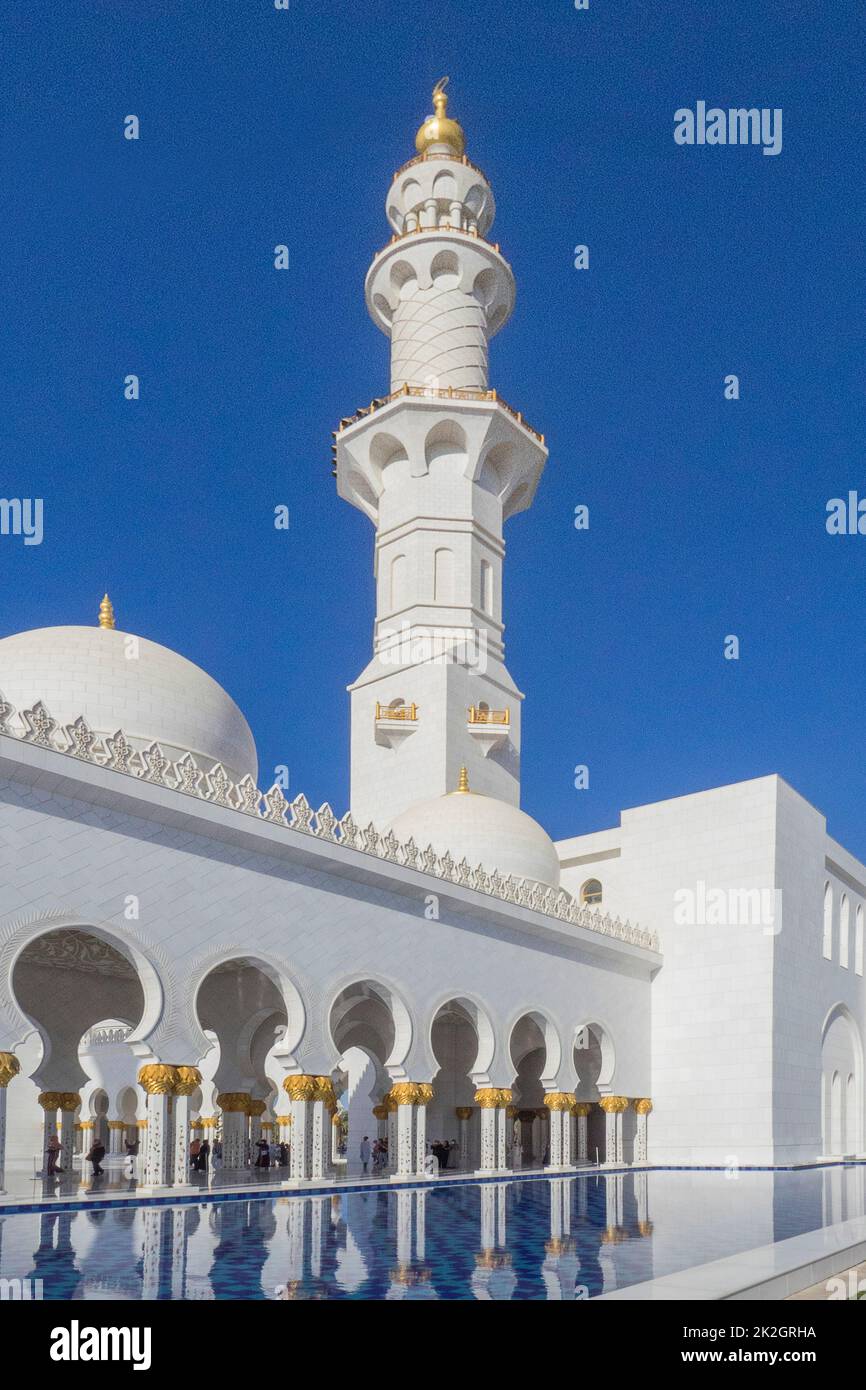 Émirats arabes Unis , Abou Dhabi - Grande Mosquée Sheikh Zayed Banque D'Images