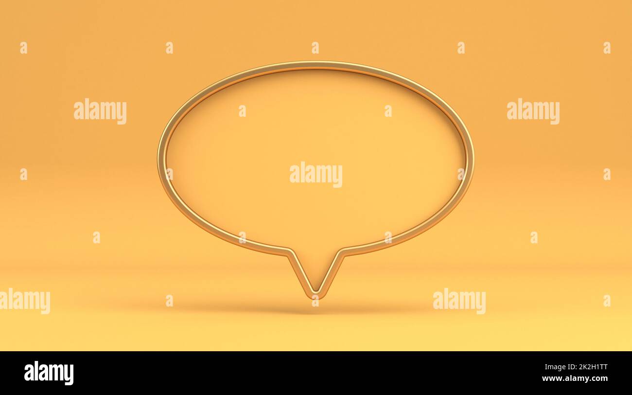 Grande ellipse bulle parler signe 3D Banque D'Images