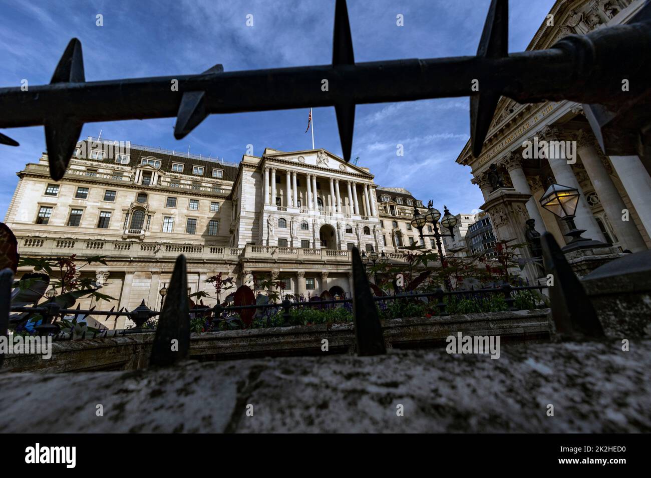 pic montre: Les taux de base sur le chemin de la hausse today22,9.22 Banque d'Angleterre dans la ville de Londres Photo de Gavin Rodgers/ Pixel8000 Banque D'Images
