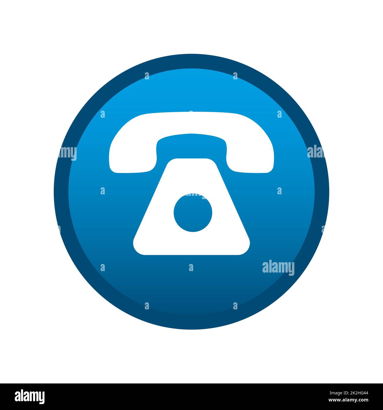 Icône ronde de téléphone multimédia sur fond blanc - Vector Banque D'Images