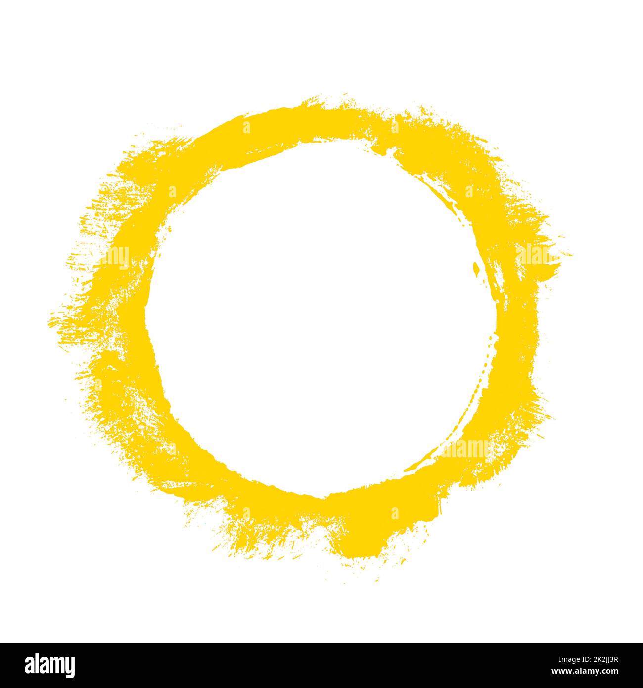 Cercle dessiné à la main, avec un pinceau sur fond blanc Banque D'Images Cercle dessiné à la main, avec un pinceau sur fond blanc Banque D'Images