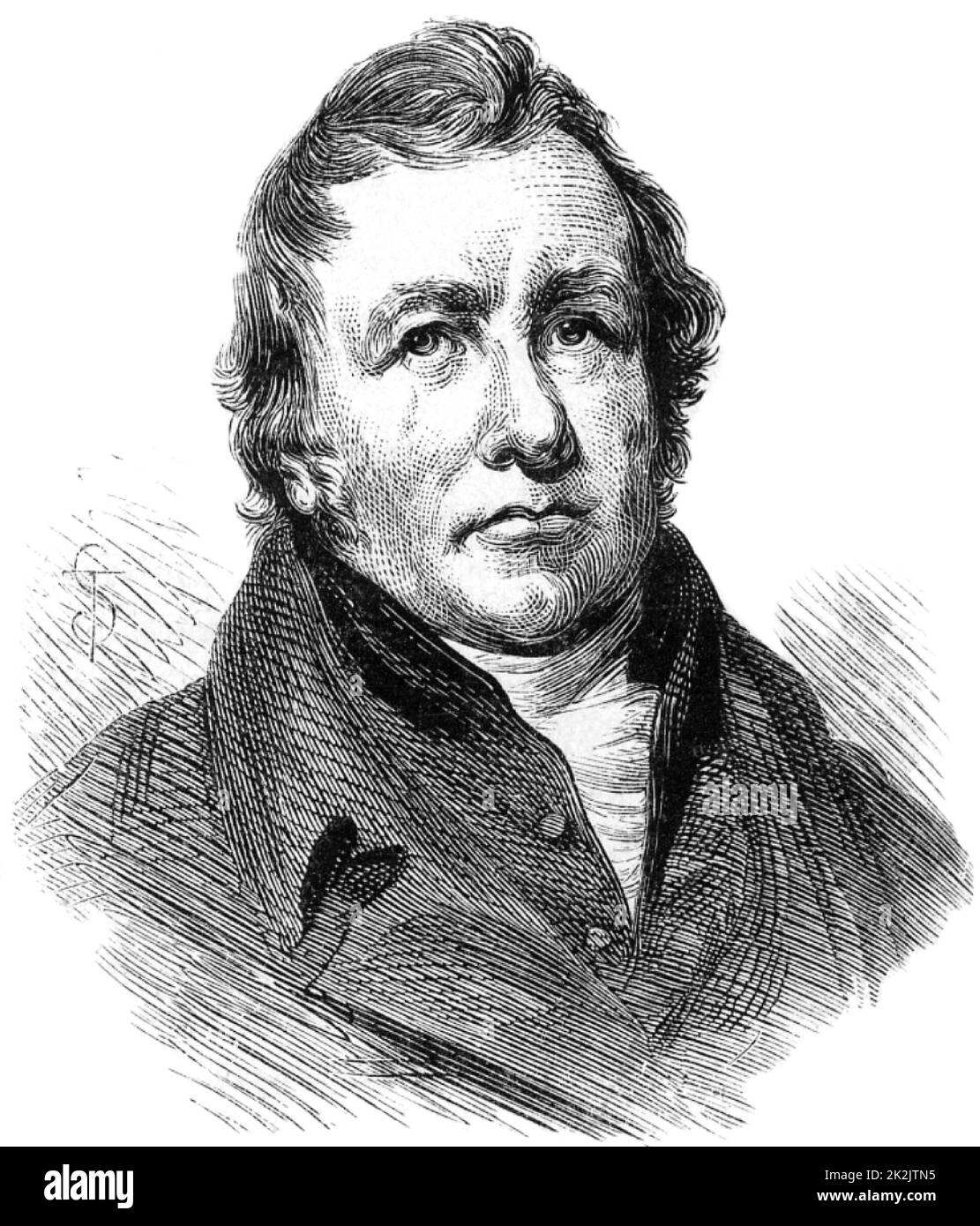 John Playfair (1748-1819) mathématicien et géologue, né à Benvie, Argyll, Écosse. De la vie de Sir Roderick I. Murchison par Archibald Geikie (Londres, 1875). Gravure. Banque D'Images