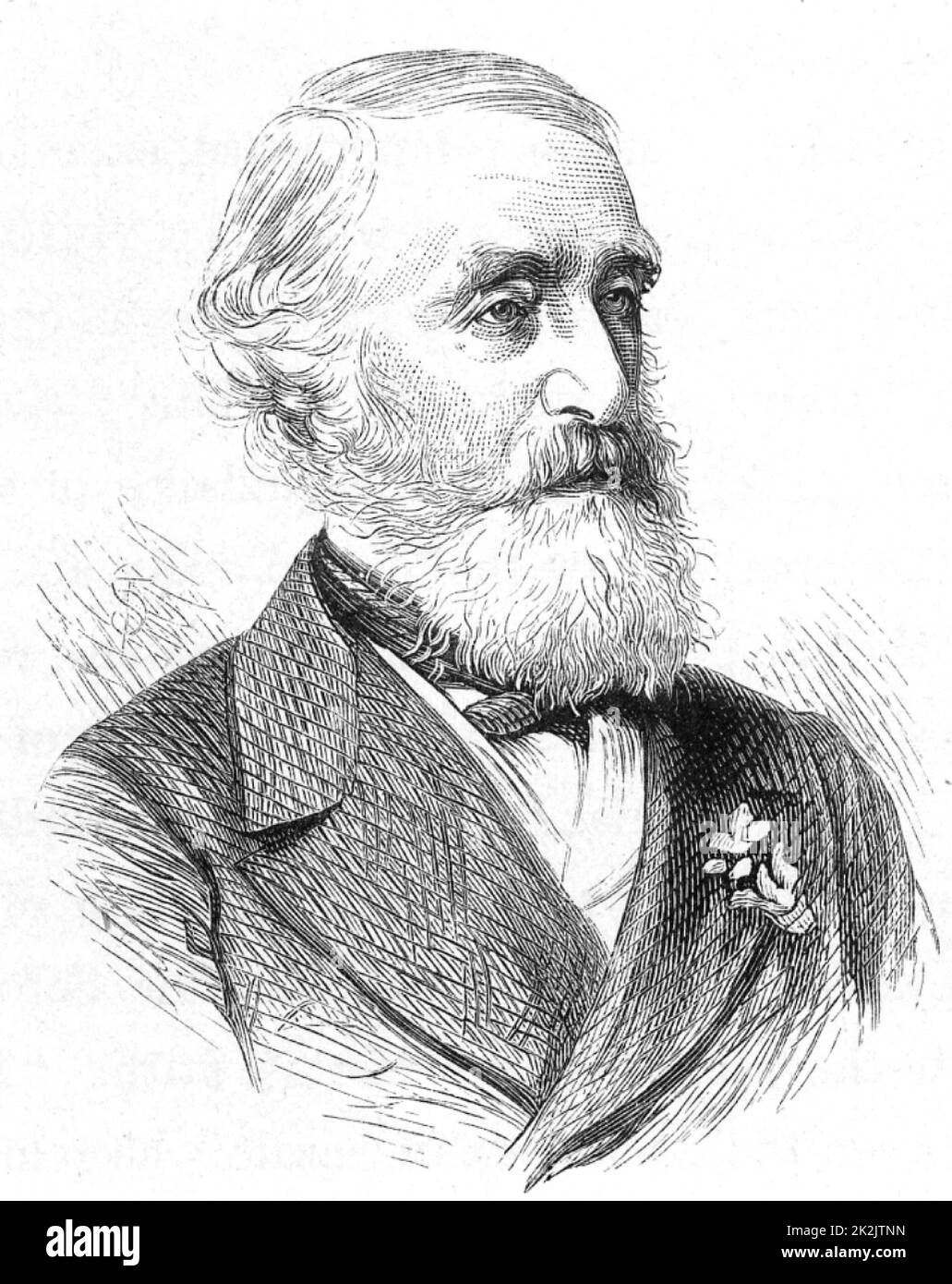 George Julius Poulett Scrope (1797-1876) géologue et économiste britannique. En géologie, il s'intéressait particulièrement aux volcans. De la vie de Sir Roderick I. Murchison par Archibald Geikie (Londres, 1875). Gravure. Banque D'Images