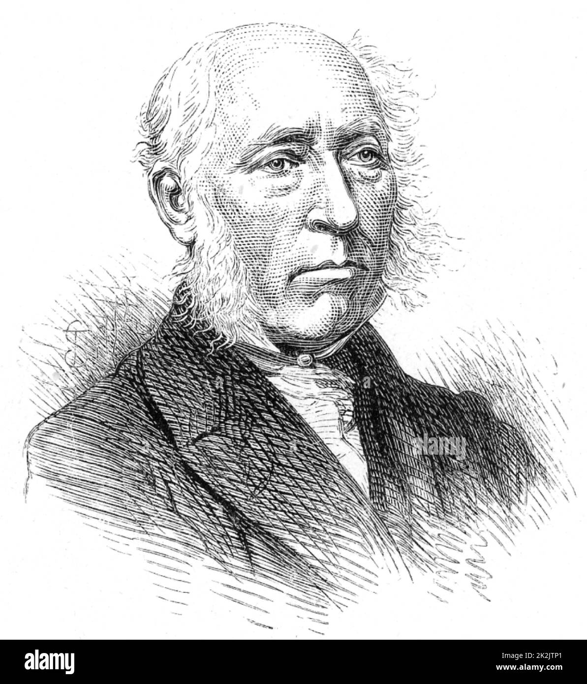 John Phillips (1800-1874) géologue britannique, neveu du géologue William Smith (1769-1839). De la vie de Sir Roderick I. Murchison par Archibald Geikie (Londres, 1875). Gravure. Banque D'Images