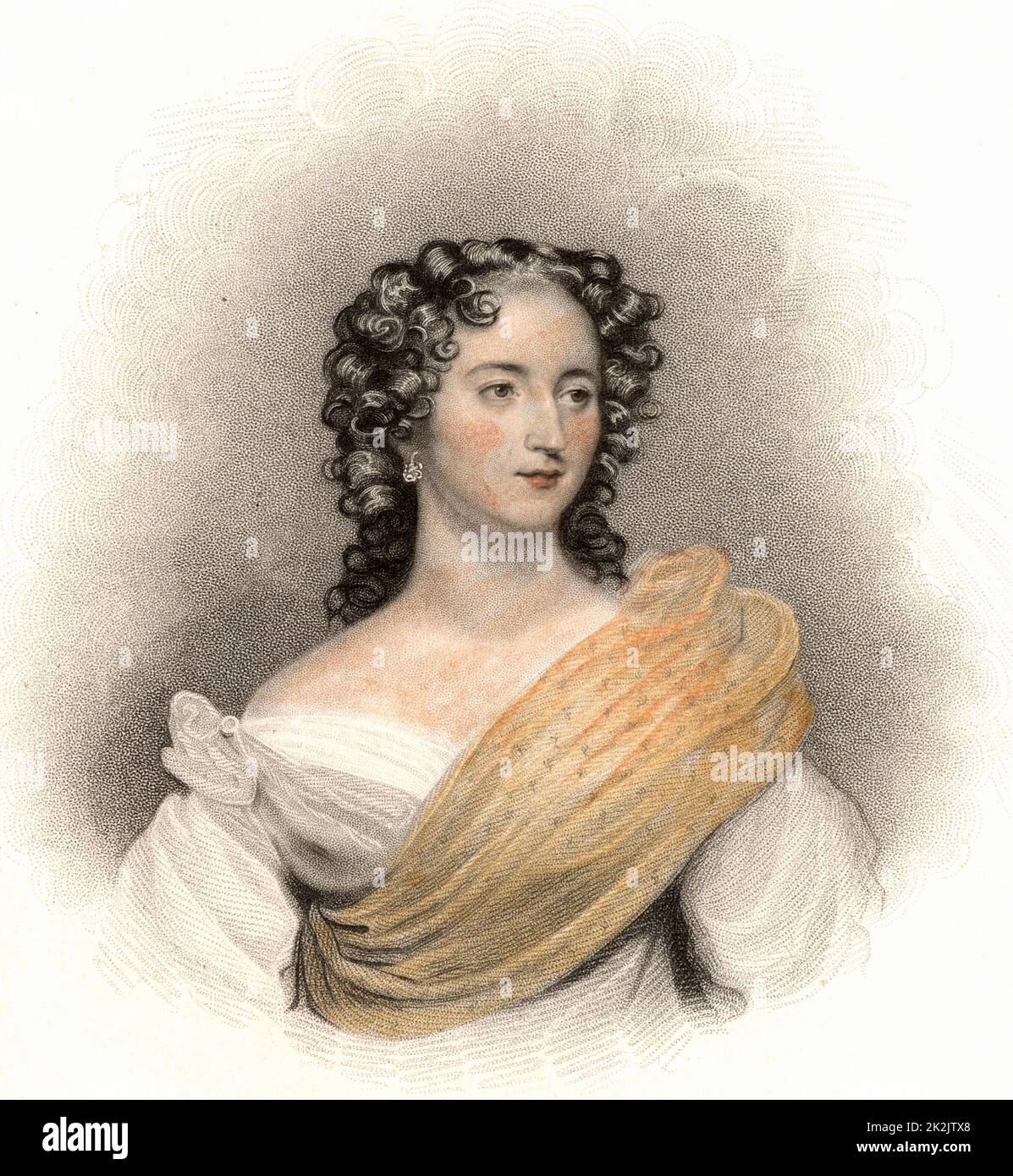 Harriet Constance Smithson (1800-1854) actrice irlandaise. En 1827, elle est apparue à Paris sous le nom d'Ophelia 'Hamlet' et de Juliette dans 'Romeo et Juliette', lorsque le compositeur français Hector Berlioz s'est enamé d'elle. Ils se sont mariés en 1833 et se sont séparés en 1841. Gravure publiée 1819. Banque D'Images