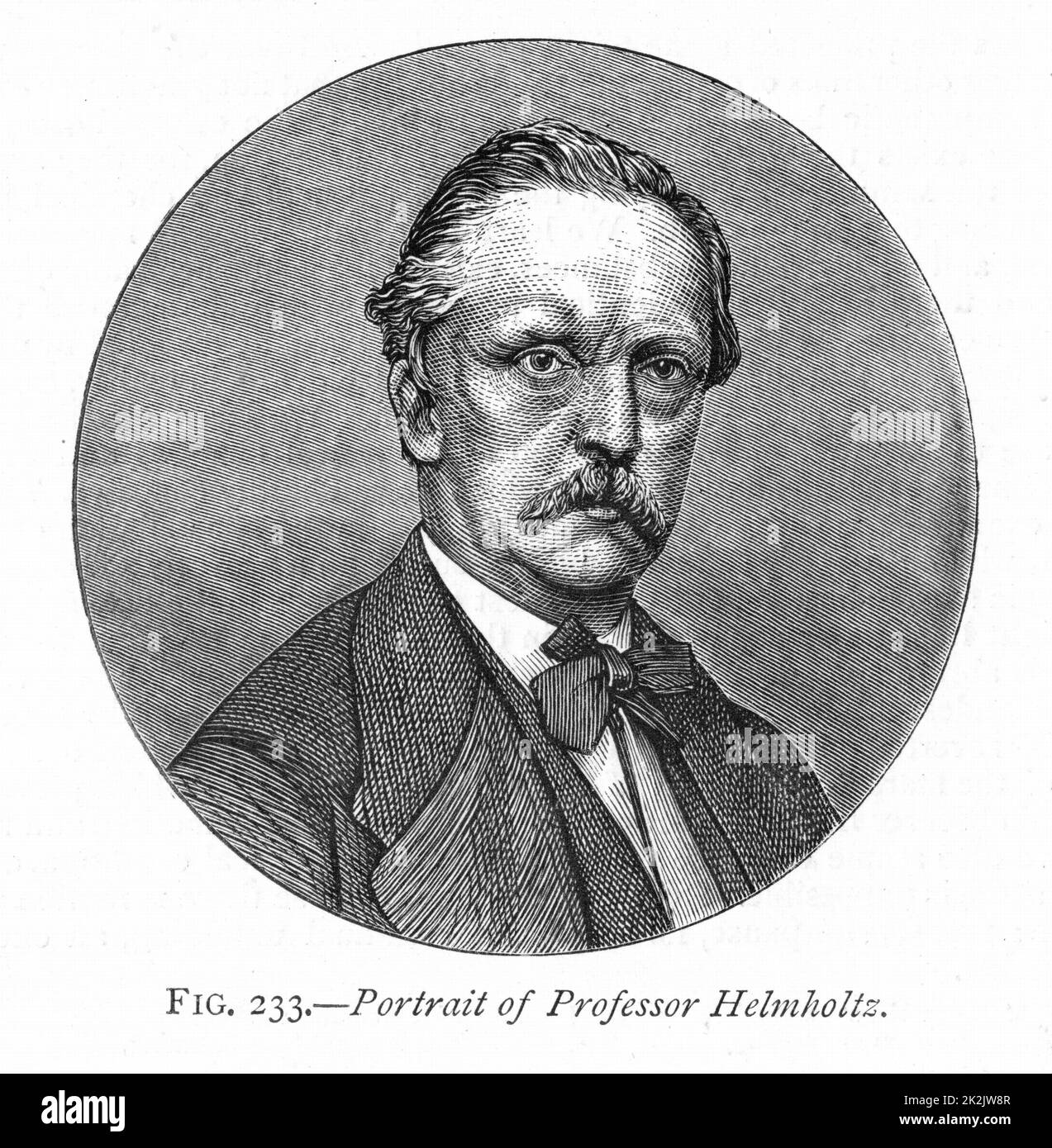 Hermann Ludwig Ferdinand von Helmholtz (1821-1894). Physicien et physiologiste allemand. Opthalmascope. Publié 1876 Gravure Banque D'Images