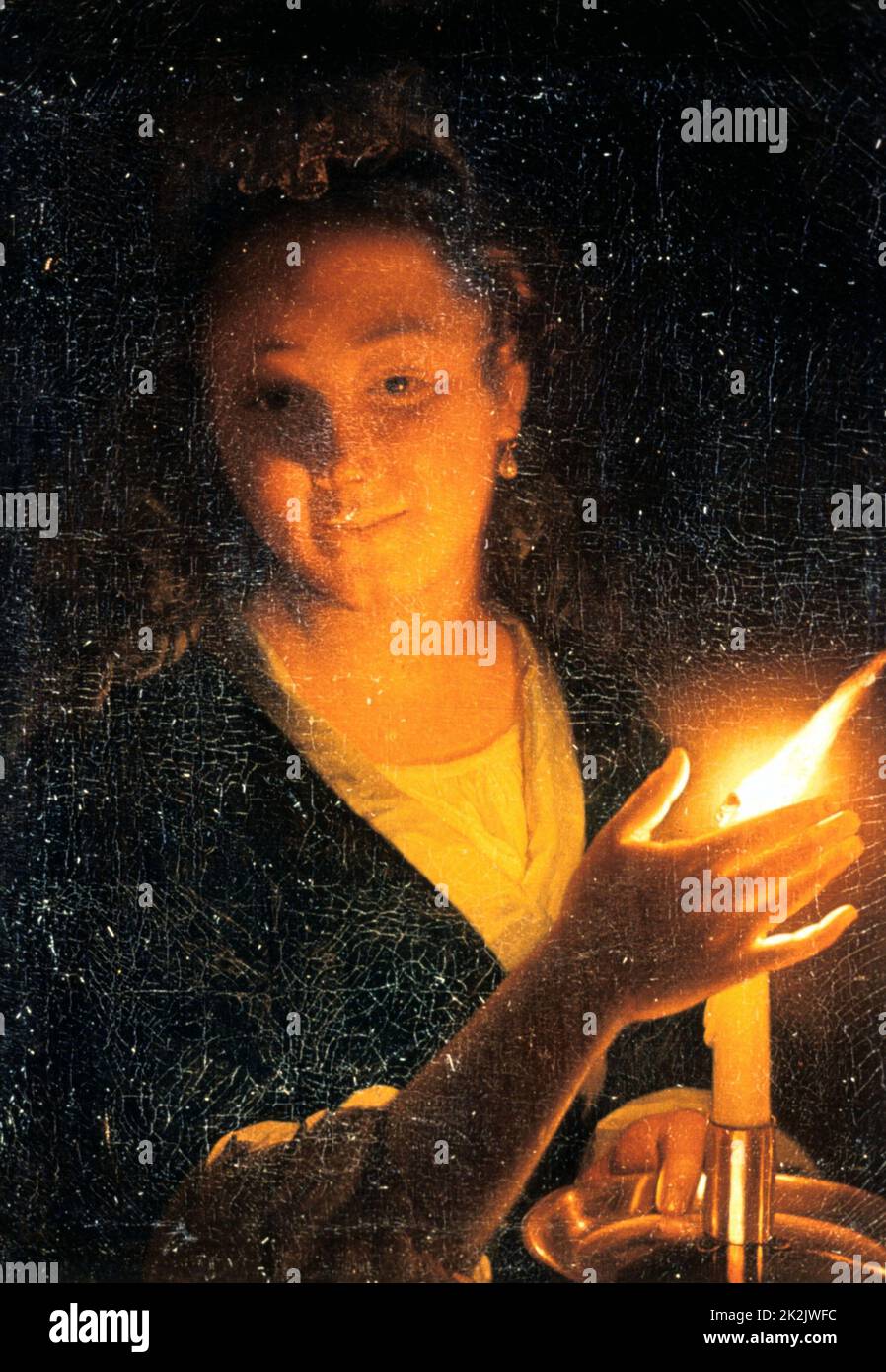 Godfried Schalcken peintre hollandaise femme avec bougie entre 1670 et 1675 huile sur toile (61 x 50 cm) Florence, Galerie des Offices Banque D'Images