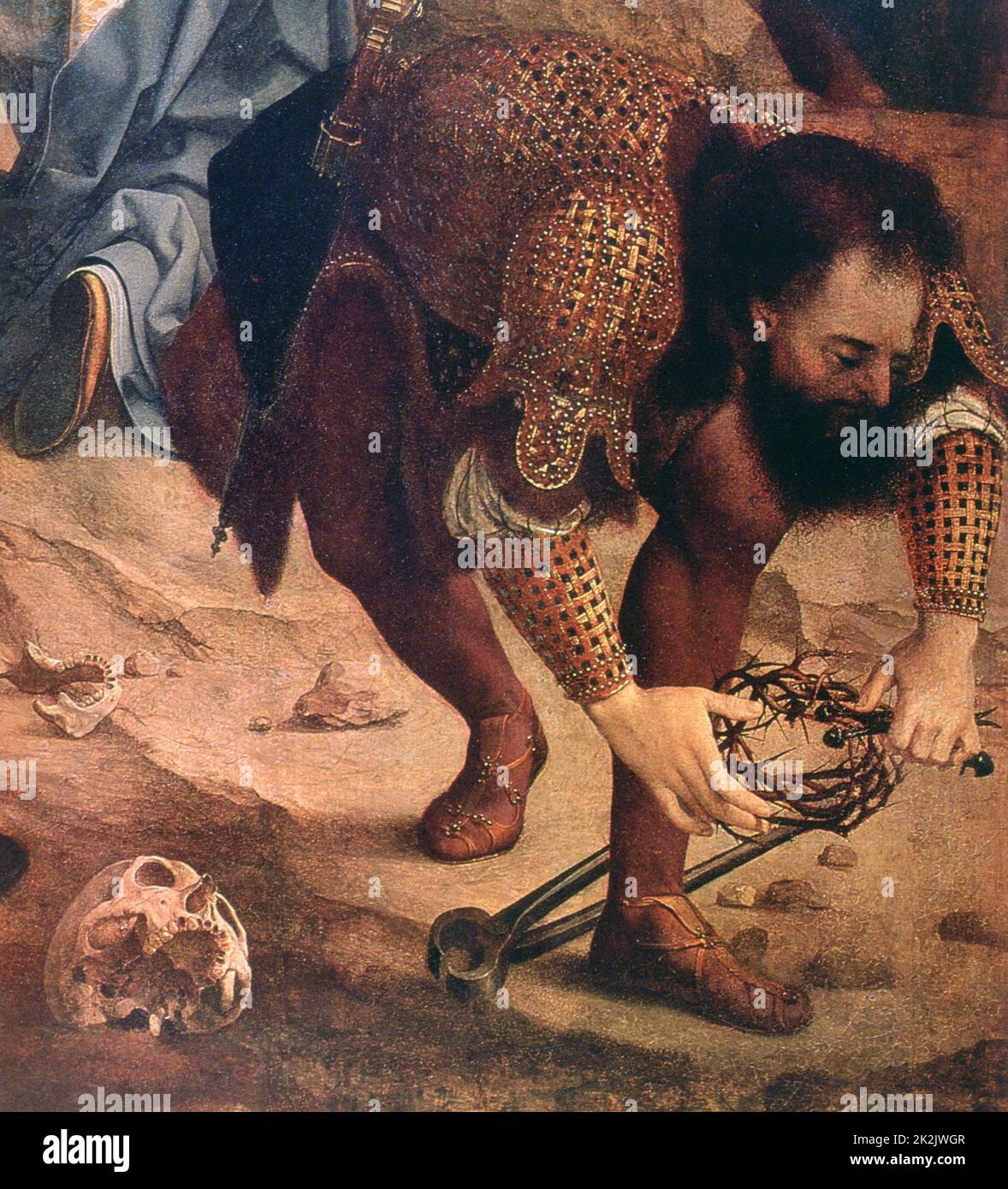 Jan Gossaert, connu sous le nom d'école hollandaise Mabuse Descent de la Croix (détail de la partie inférieure droite) c.1520 huile sur toile (141 x 106,5 cm) Saint-Pétersbourg, Musée de l'Ermitage Banque D'Images