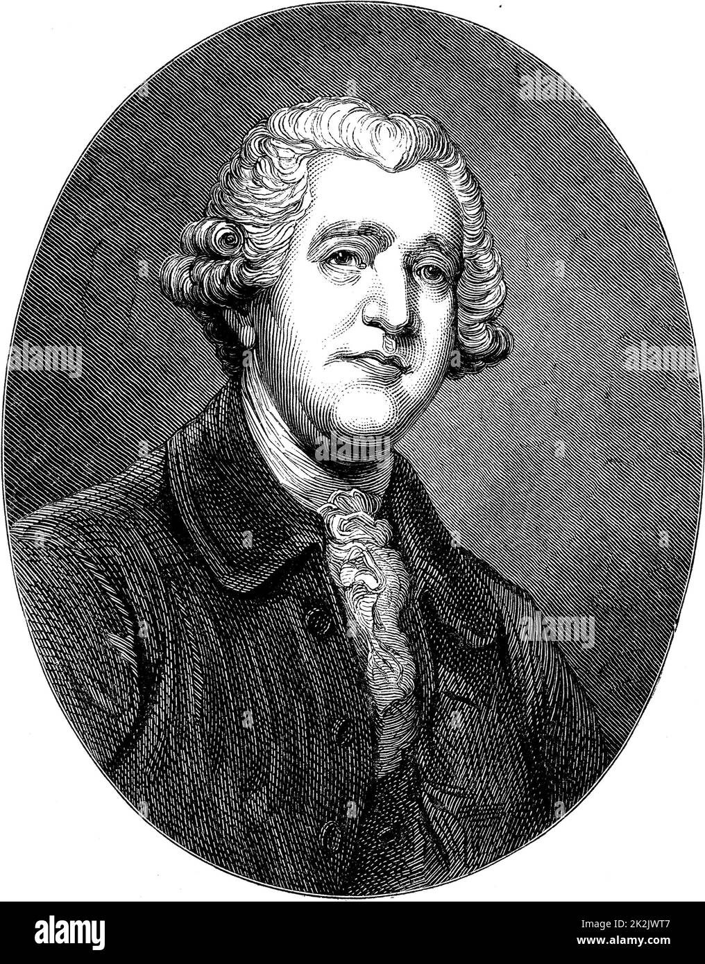 Josiah Wedgwood (1730-1795) English potter et industriel. La gravure sur bois après portrait par Joshua Reynolds. Banque D'Images