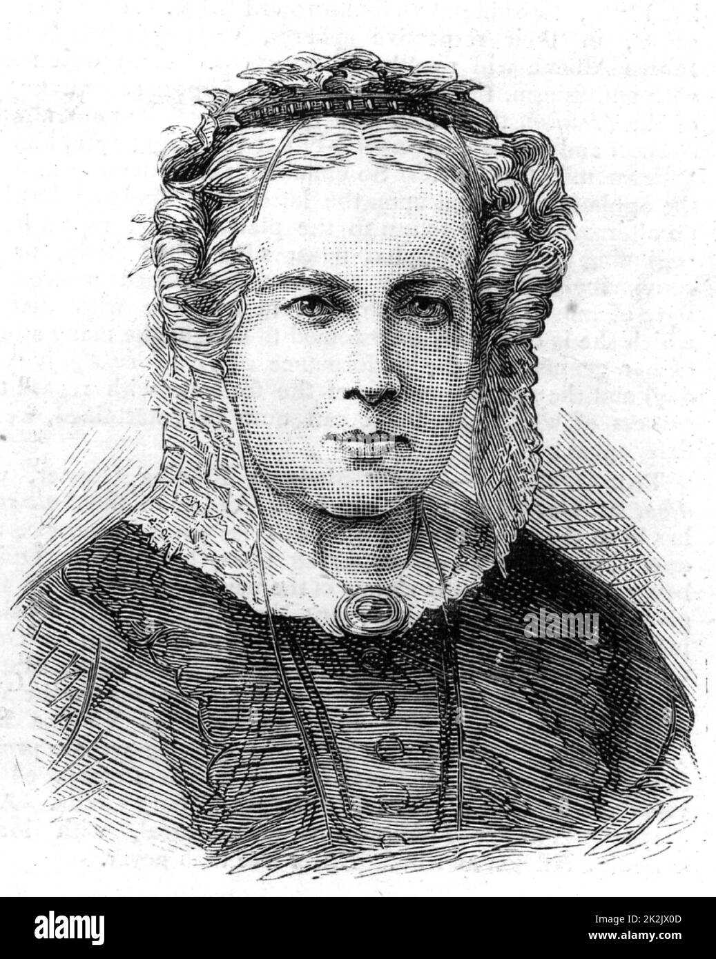 Mary Carpenter (1807-77) Anglais philanthrope né à Exeter, Devon. Avec sa mère a ouvert une école pour filles à Bristol. Militant pour la réforme des prisons, l'éducation des femmes et l'éducation des enfants démunis. Gravure 1870. Banque D'Images