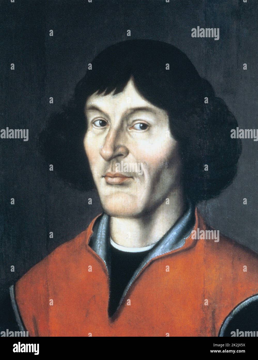 Nicolas Copernicus (1473-1543) astronome polonais. Système héliocentrique de l'univers. Portrait anonyme du 16th siècle Banque D'Images