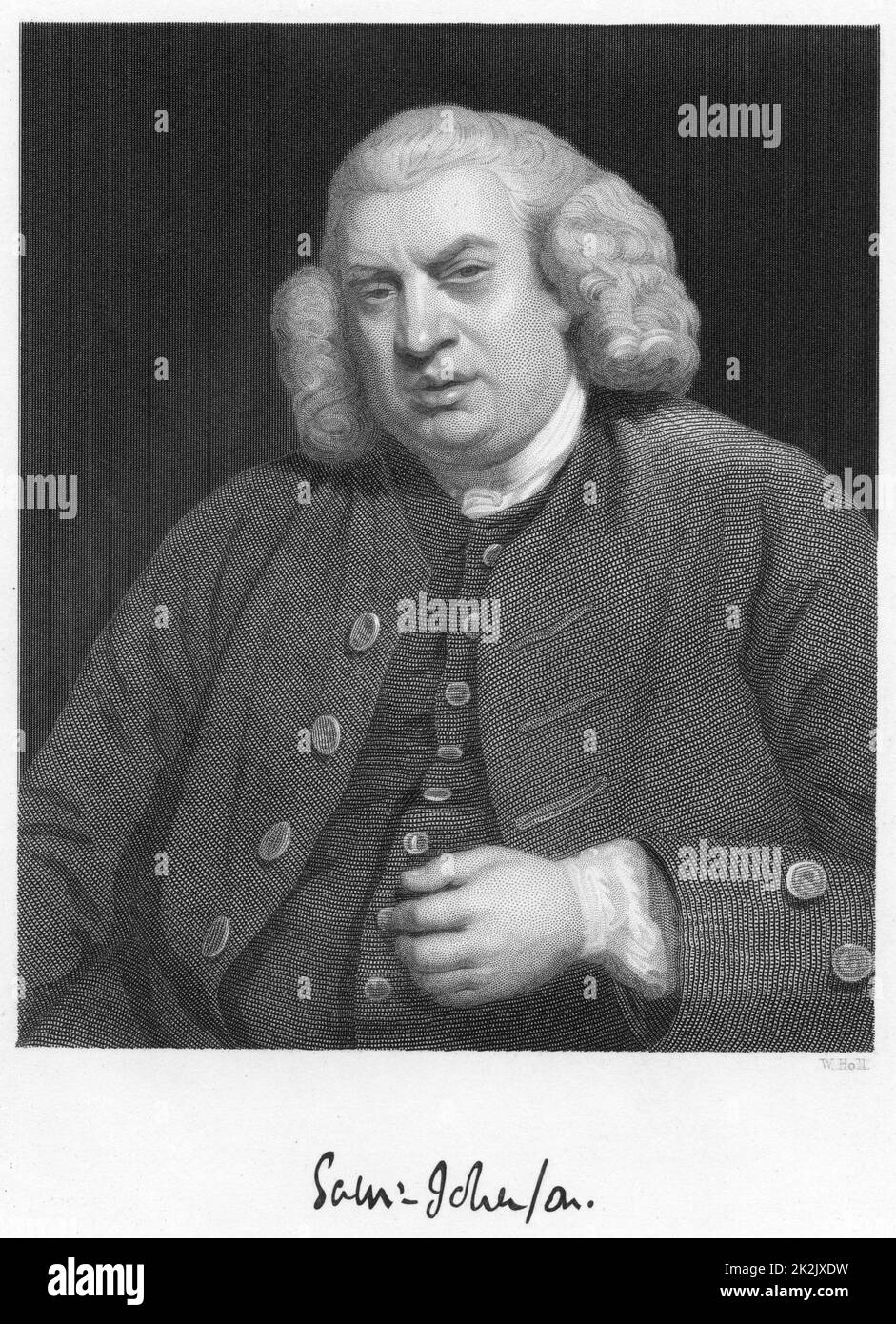 Samuel Johnson (1709-1784) auteur et lexicographe anglais. Banque D'Images