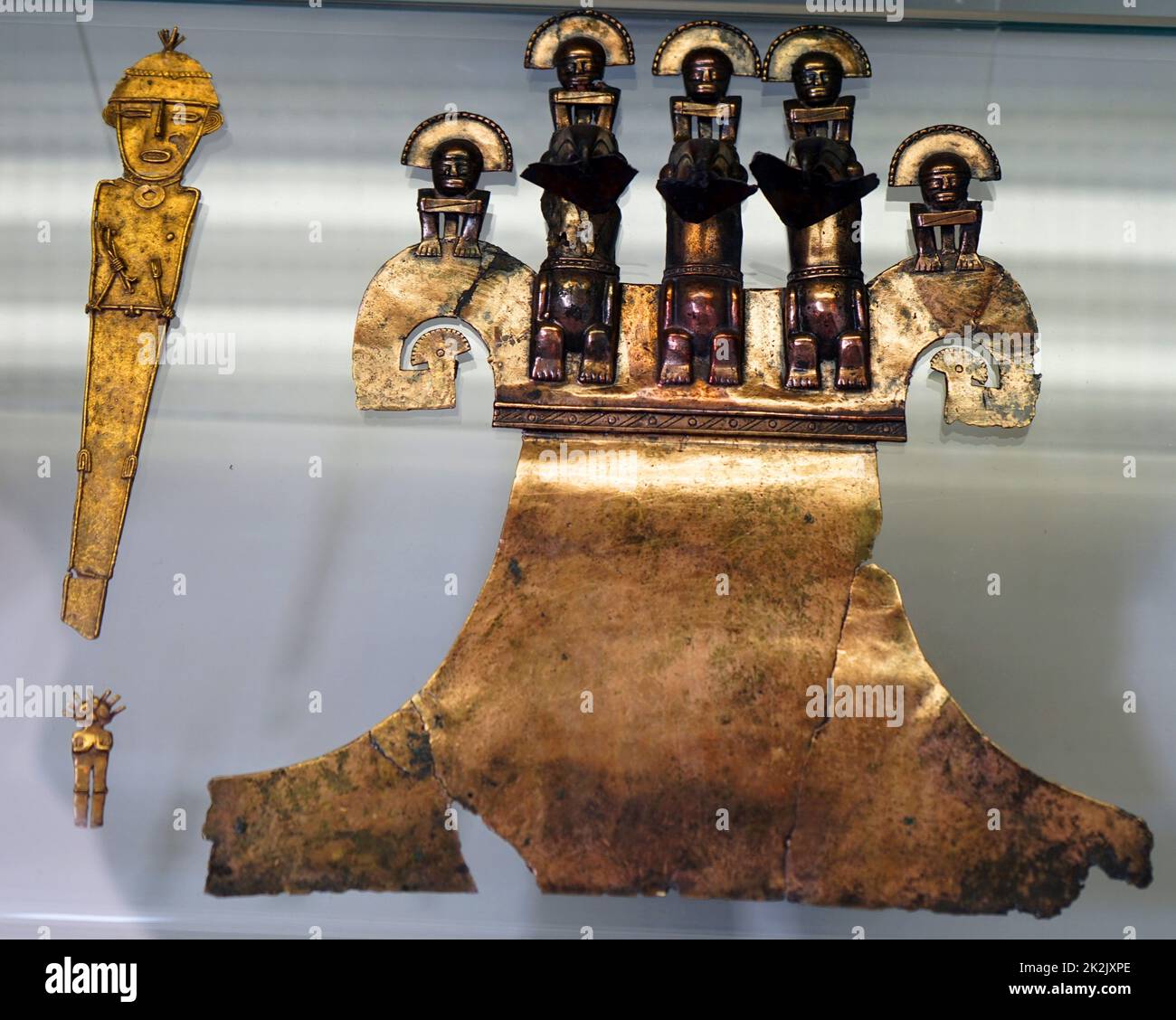 Les objets d'or à partir de la Colombie, en Amérique du Sud, 1100-1500AD Banque D'Images