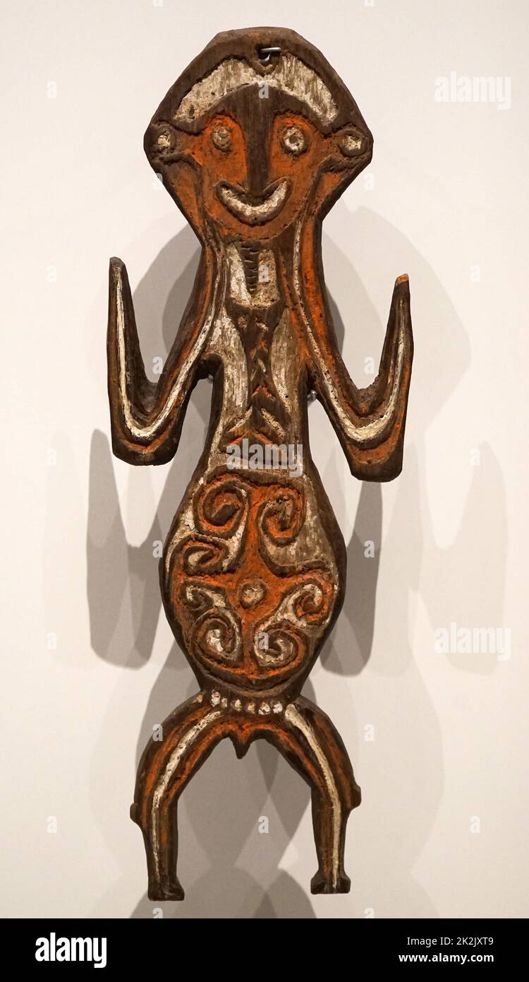 Un Golfe papoue Bioma figure représentant un ancêtre. En date du 20e siècle Banque D'Images