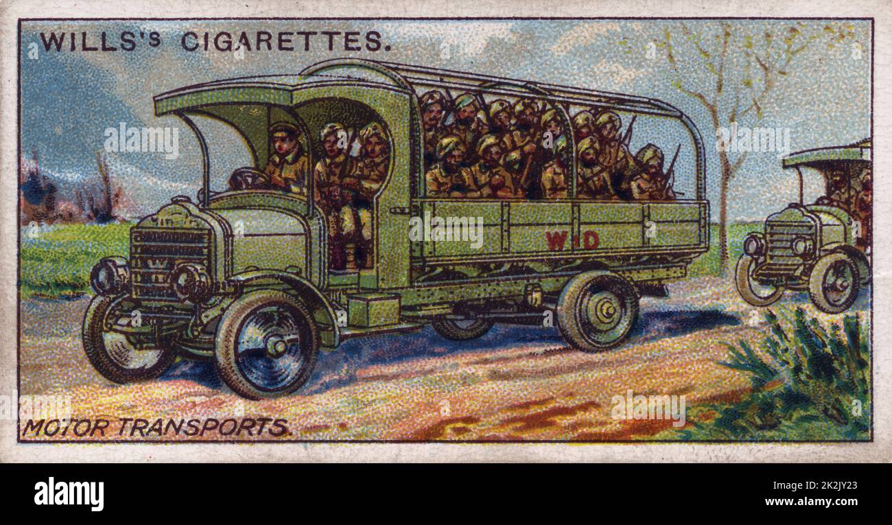 Les moteurs militaires, série 1916 : Moteur indien transporte. Banque D'Images