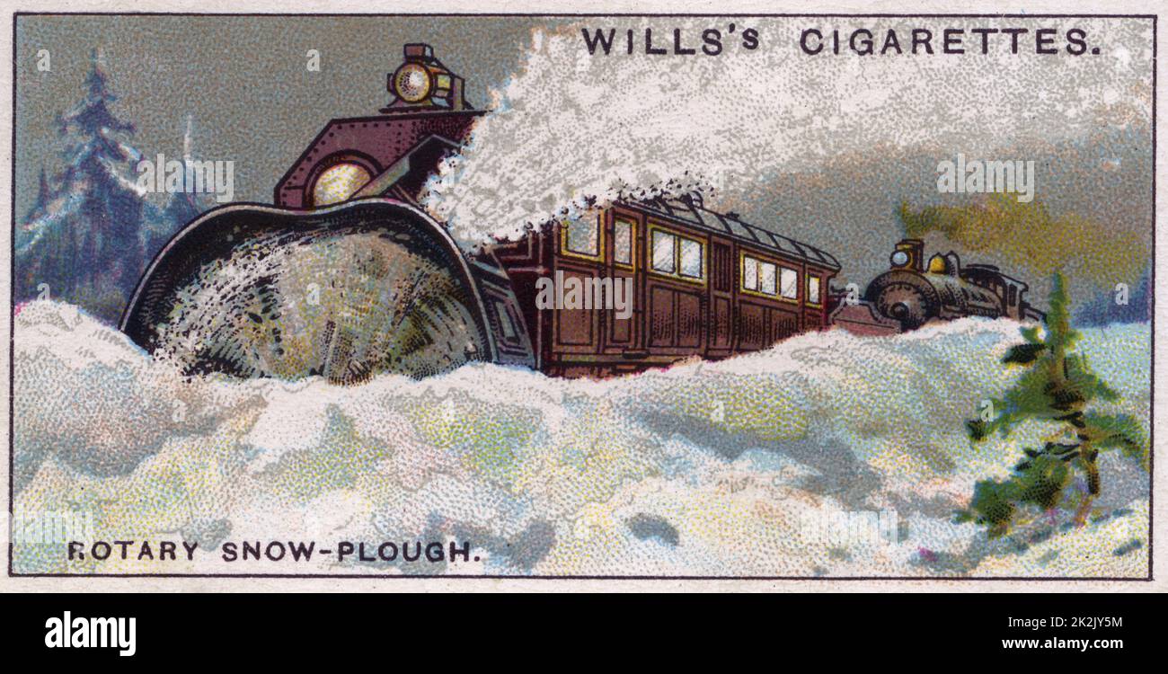 Merveilles d'ingénierie, 1927 : Chasse-neige Rotary pour les chemins de fer, au Canada. Banque D'Images
