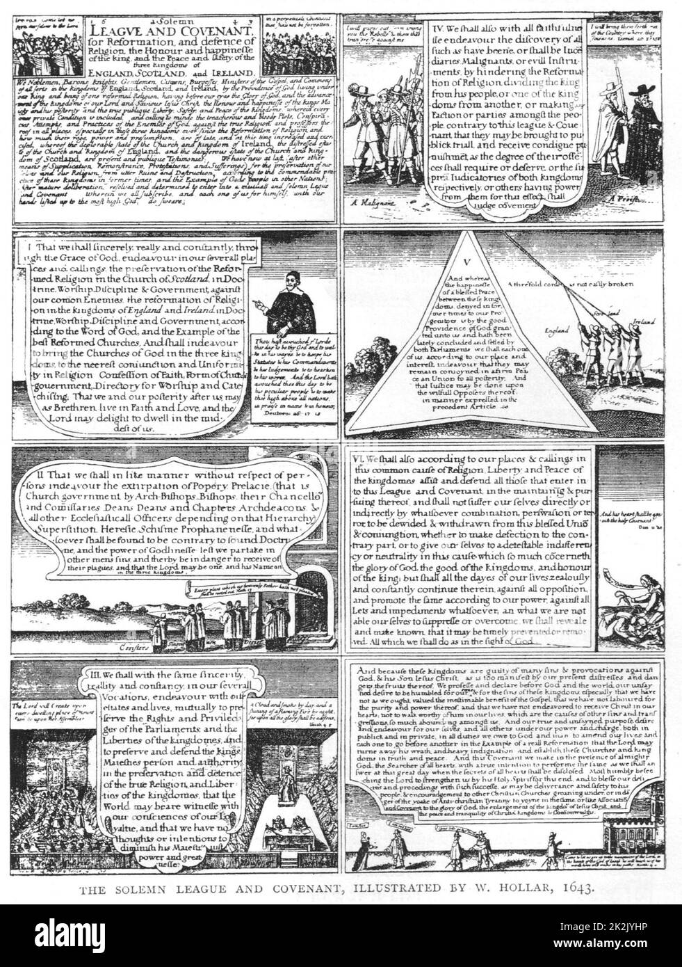 La Solemn League and Covenant était un accord entre les Covenanters Écossais et les dirigeants de l'anglais les parlementaires. Il a été convenu en 1643 Banque D'Images La Solemn League and Covenant était un accord entre les Covenanters Écossais et les dirigeants de l'anglais les parlementaires. Il a été convenu en 1643 Banque D'Images