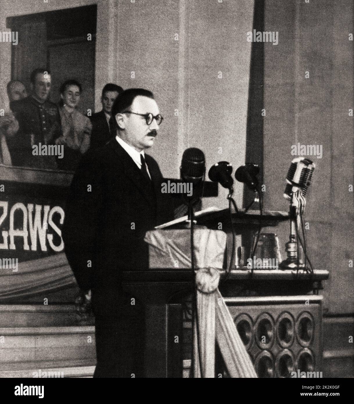Boleslaw Bierut 1892 - 1956. Dirigeant communiste polonais. Président de la Pologne 1947 – 1952 Banque D'Images