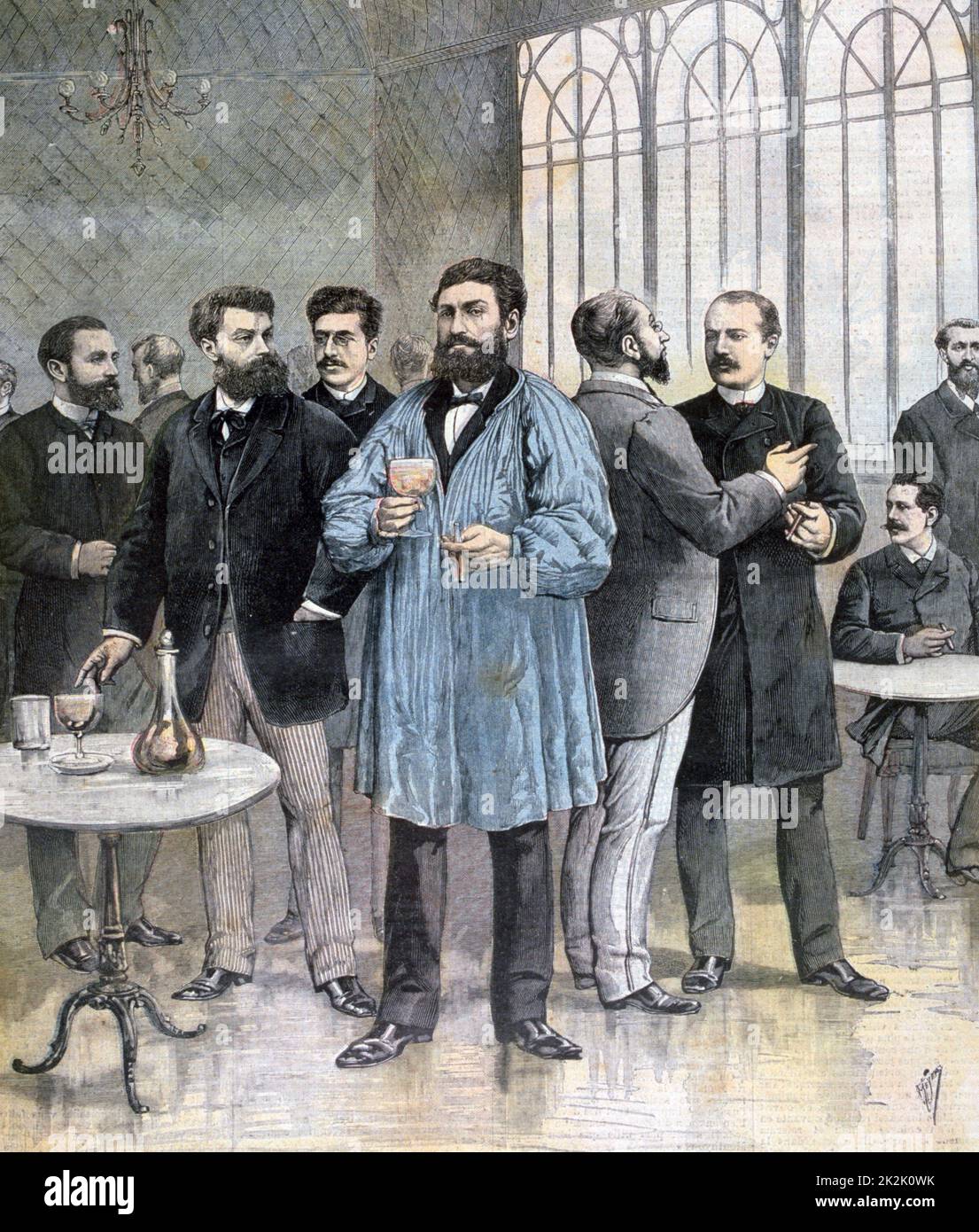 Les membres de Chambre des députés, de gauche à droite : MM Basry, Pelletan, Millerand, Thivrier, Le Senne, Laguerre, Rivet, de Cassagnac. À partir de 'Le Petit Journal', Paris, 5 novembre 1892. France, politique, homme politique, gouvernement Banque D'Images