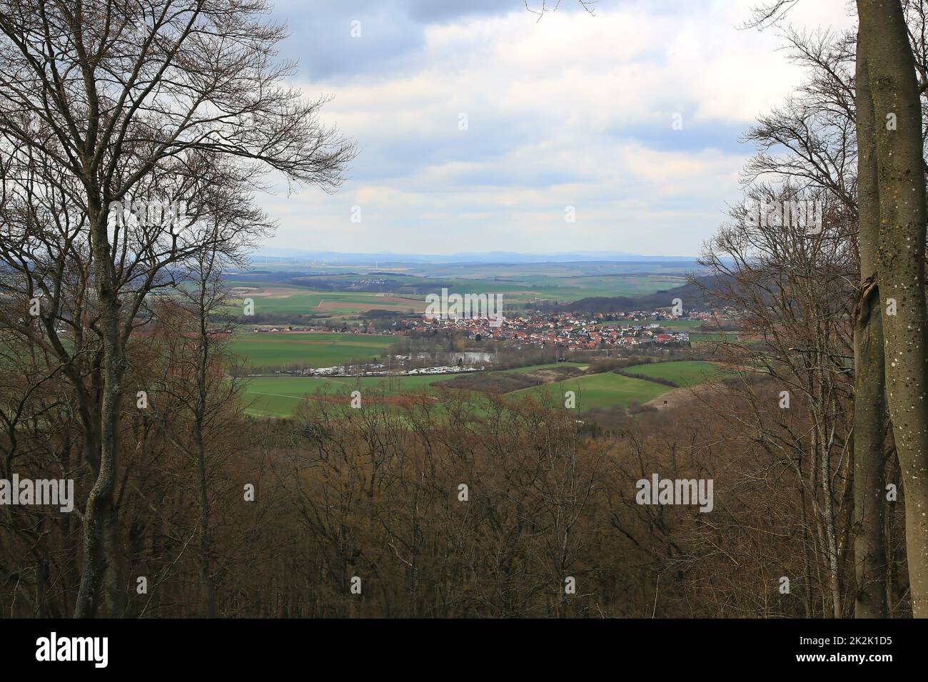 Les ruines du château de Wildenberg sont un point de vue dans la municipalité de Sulzfeld Banque D'Images