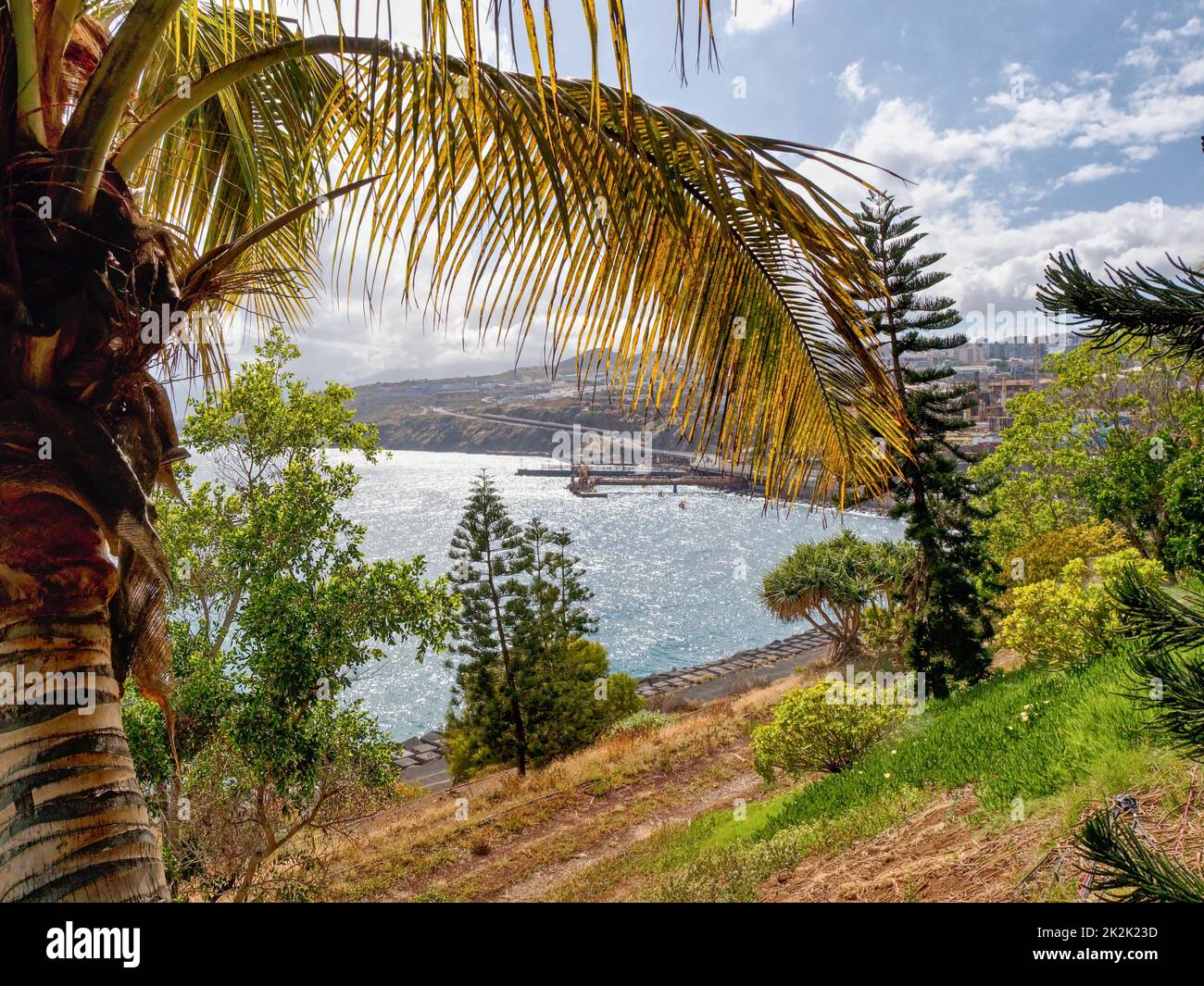 Vue sur la côte sud de l'île des Canaries de Tenerife.I Banque D'Images