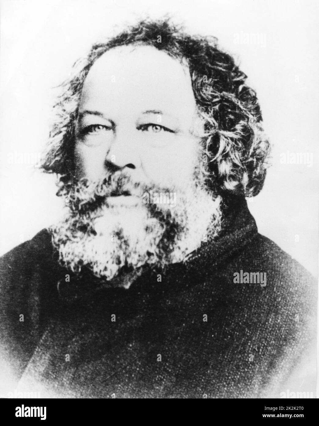 Mikhail Bakunin, philosophe et théoricien russe du socialisme libertaire. Portrait en 1867 Banque D'Images