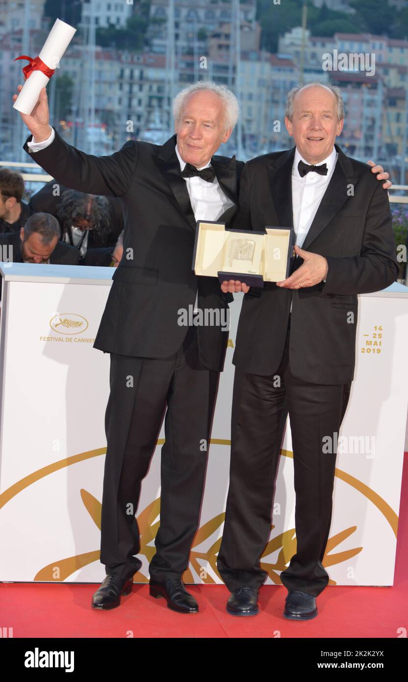 Prix de la mise en scène Jean-Pierre et Luc Dardenne pour le film 'le Jeune Ahmed' liste des prix du Festival de Cannes 72nd 25 mai 2018 Banque D'Images