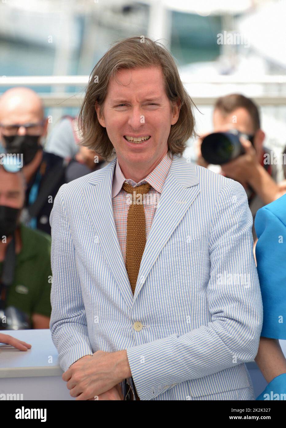 WES Anderson Photocall du film 'The French Dispatch' 74th Festival de Cannes 13 juillet 2021 Banque D'Images