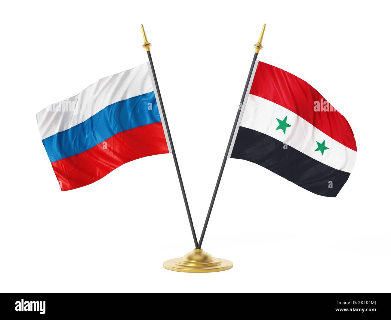 La Russie et la Syrie. 3D illustration Banque D'Images