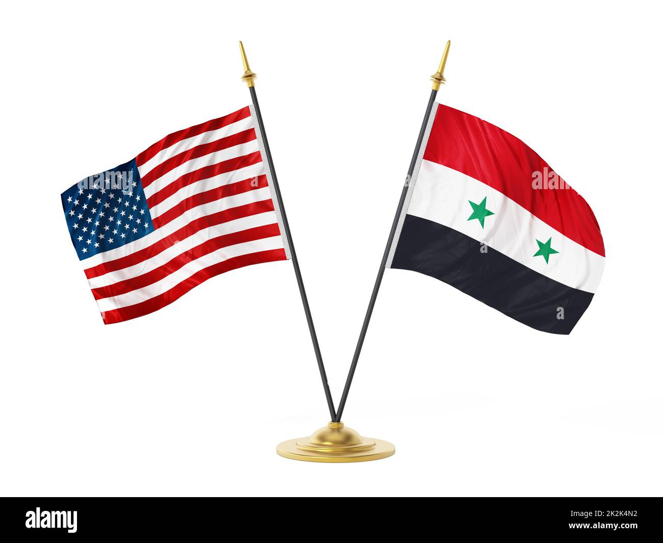 Etats-Unis d'Amérique et Syrie. 3D illustration Banque D'Images