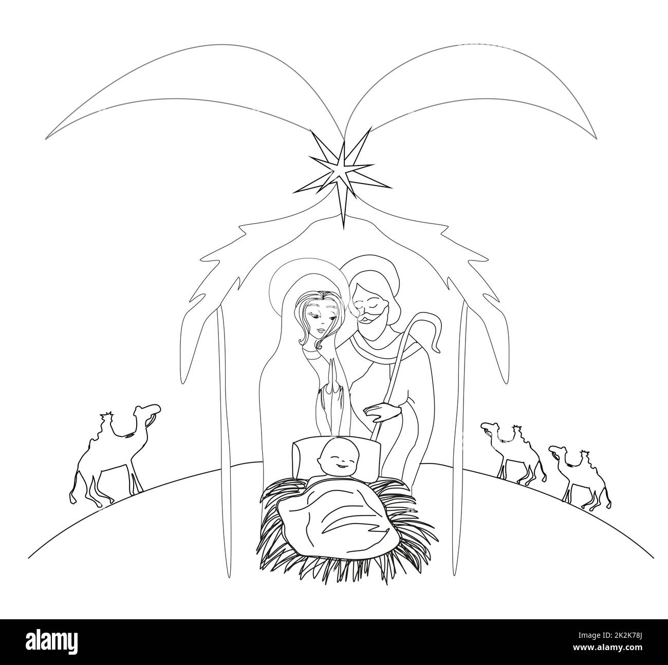 La naissance de jésus christ Banque d