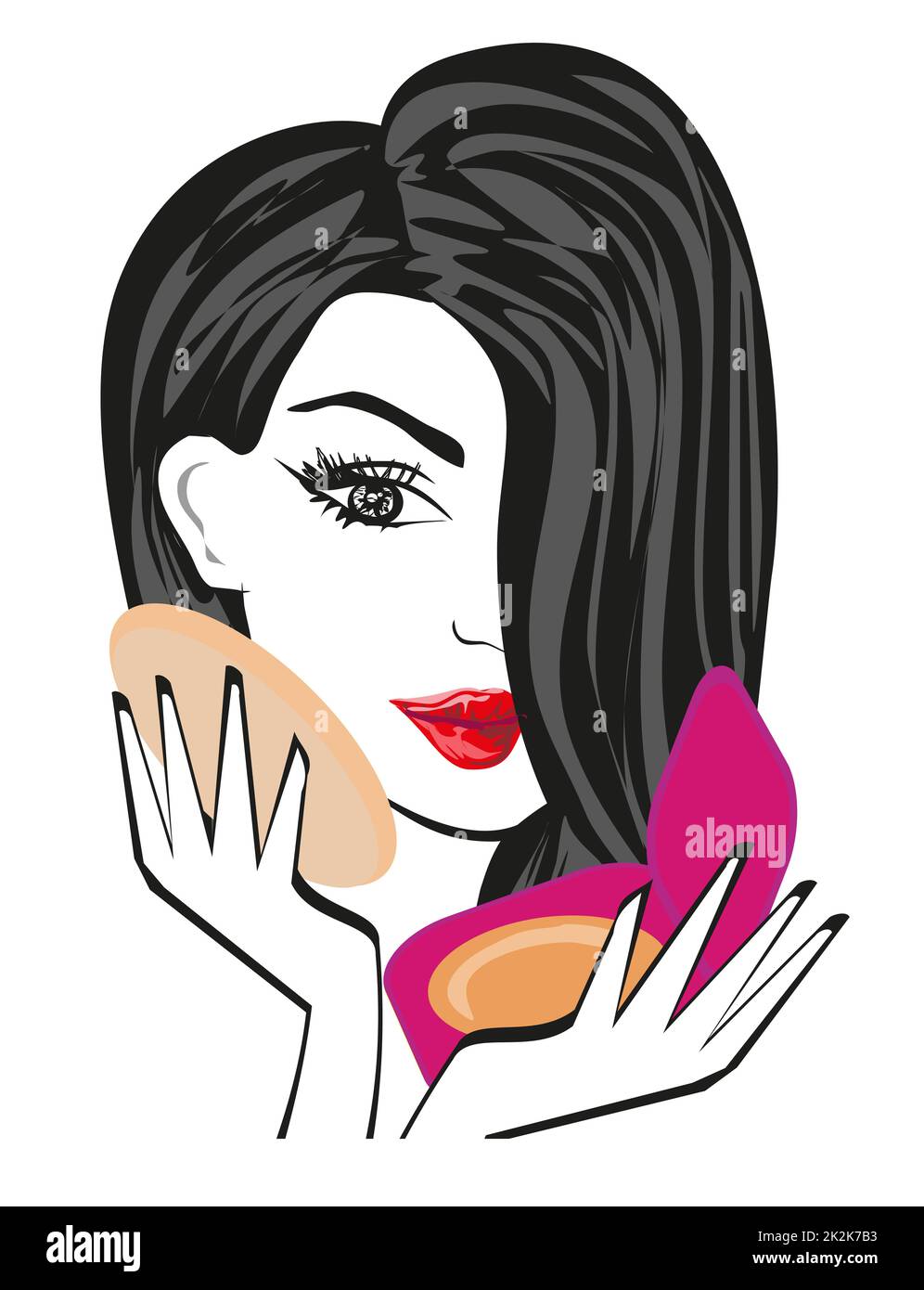 Make-up girl illustration Banque D'Images