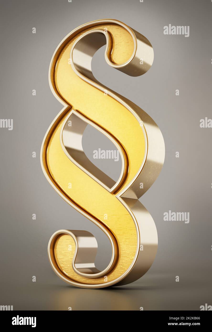 Symbole de paragraphe isolé sur fond blanc. 3D illustration Banque D'Images