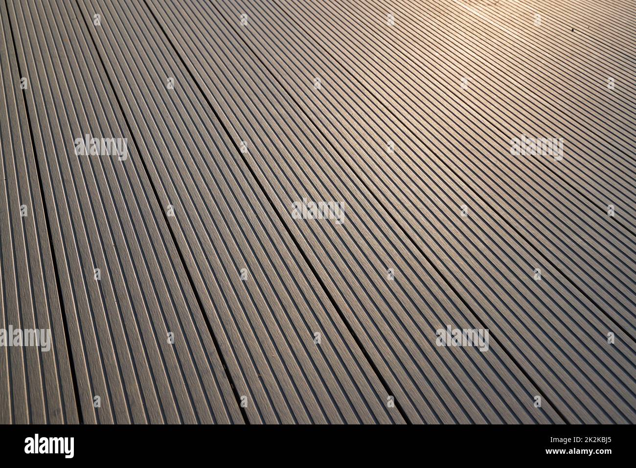 Texture de la terrasse composite en plastique bois-plastique Banque D'Images