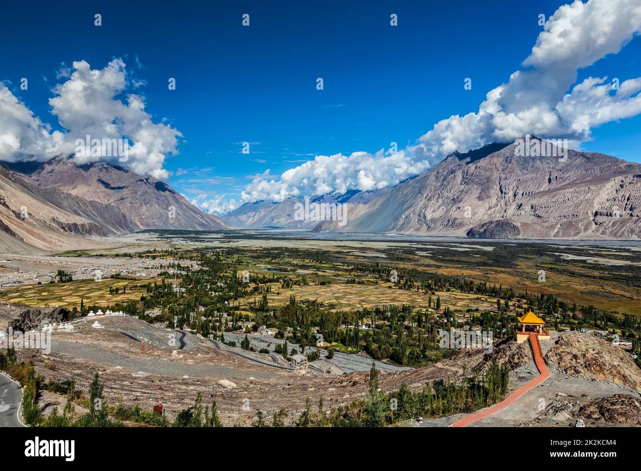 La vallée de Nubra en Himalaya. Le Ladakh, Inde Banque D'Images