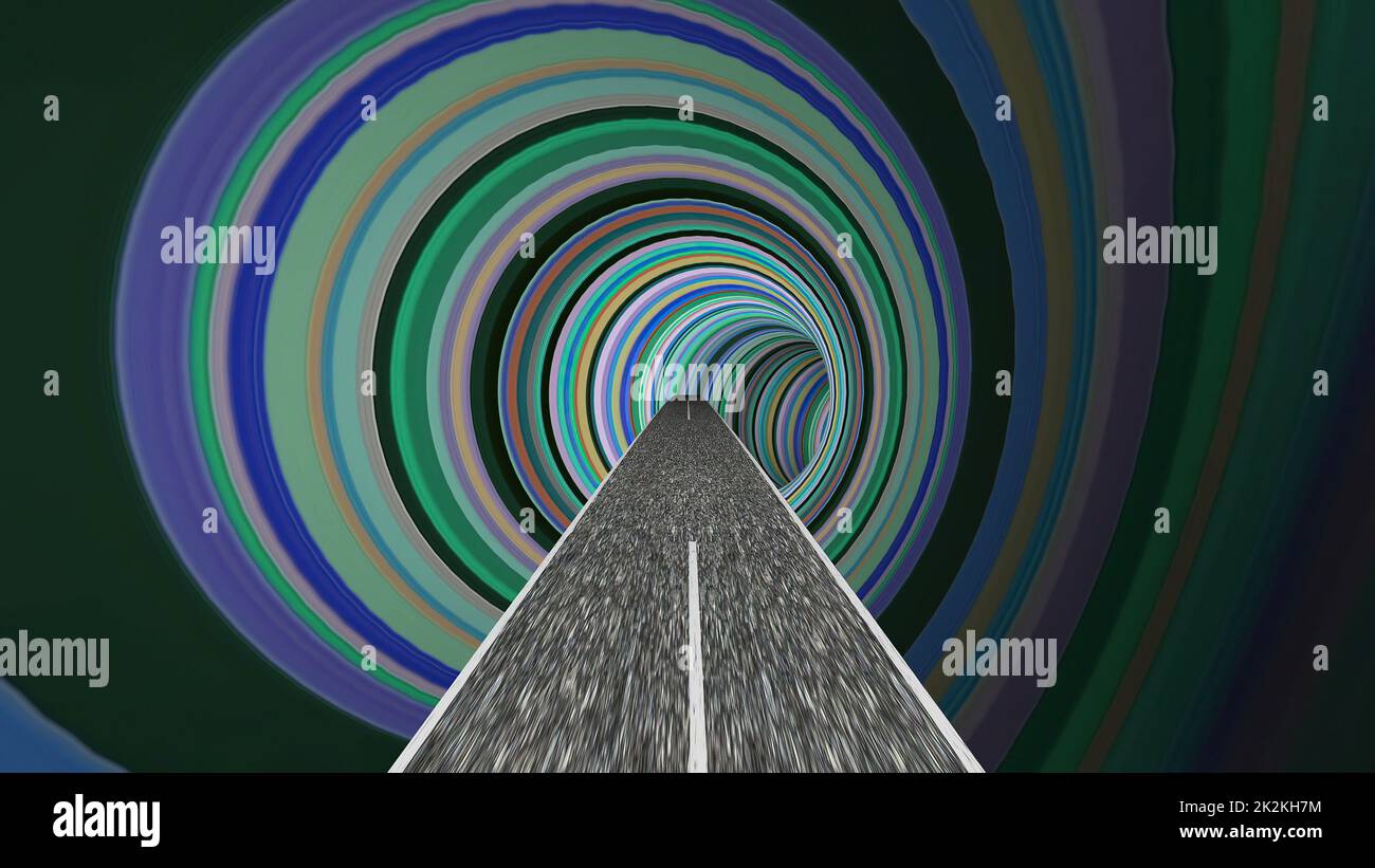 Conduire vers le monde de l'illusion Banque D'Images