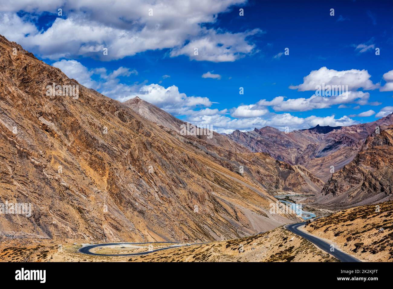 Route de l'Himalaya de Manali-Leh Banque D'Images