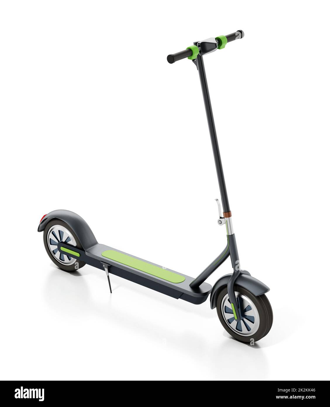 Scooter électrique isolé sur fond blanc. 3D illustration Banque D'Images