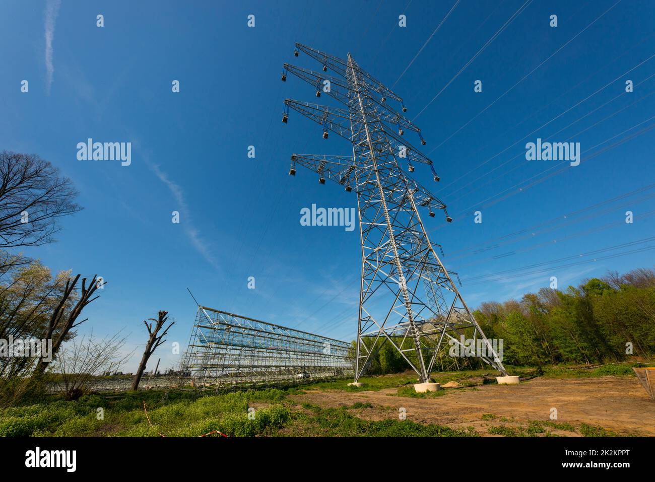La transmission de l'électricité Banque D'Images