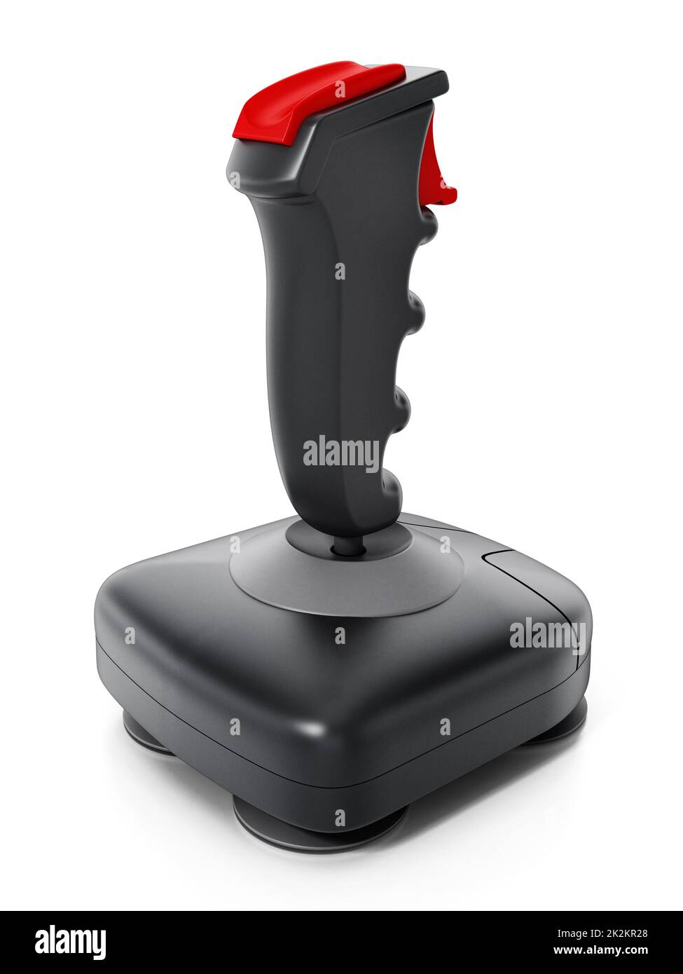 Joystick vintage isolé sur fond blanc. 3D illustration Banque D'Images