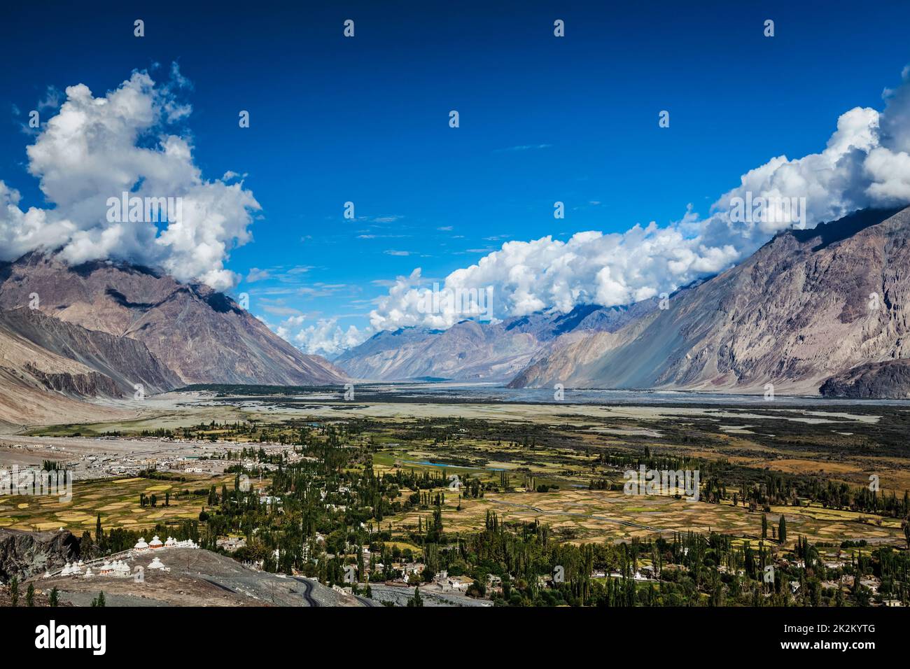 La vallée de Nubra en Himalaya. Le Ladakh, Inde Banque D'Images