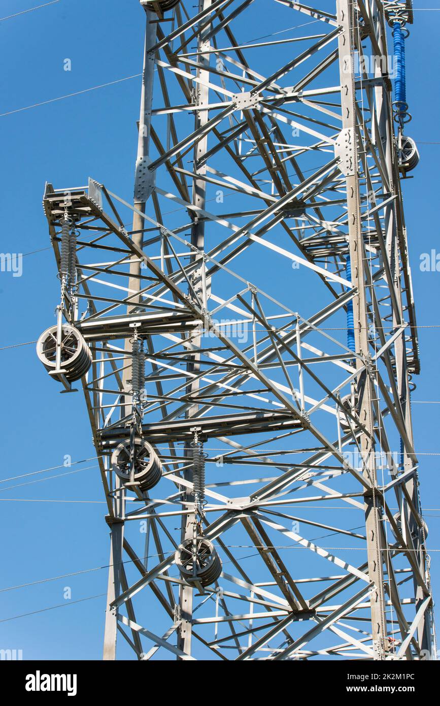 La transmission de l'électricité Banque D'Images