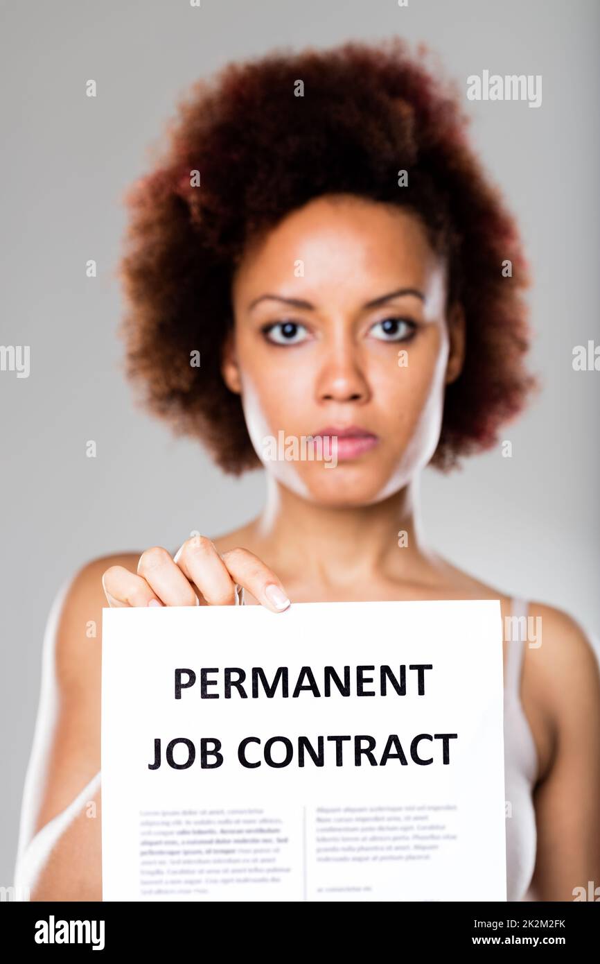 le contrat de travail permanent n'est pas pour tout le monde Banque D'Images