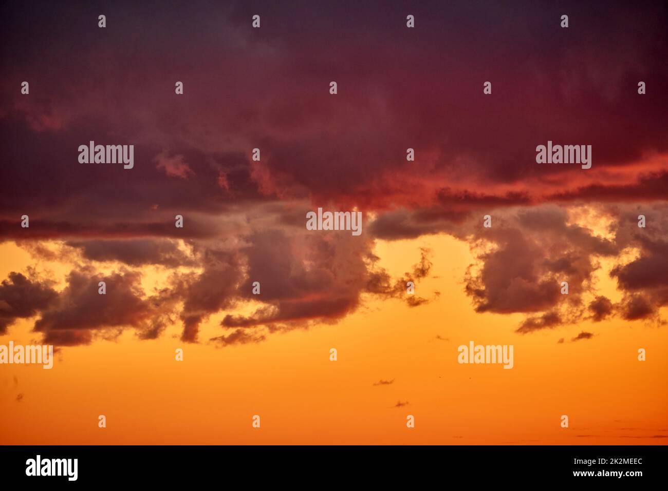 magnifique ciel du matin avec des nuages moelleux Banque D'Images