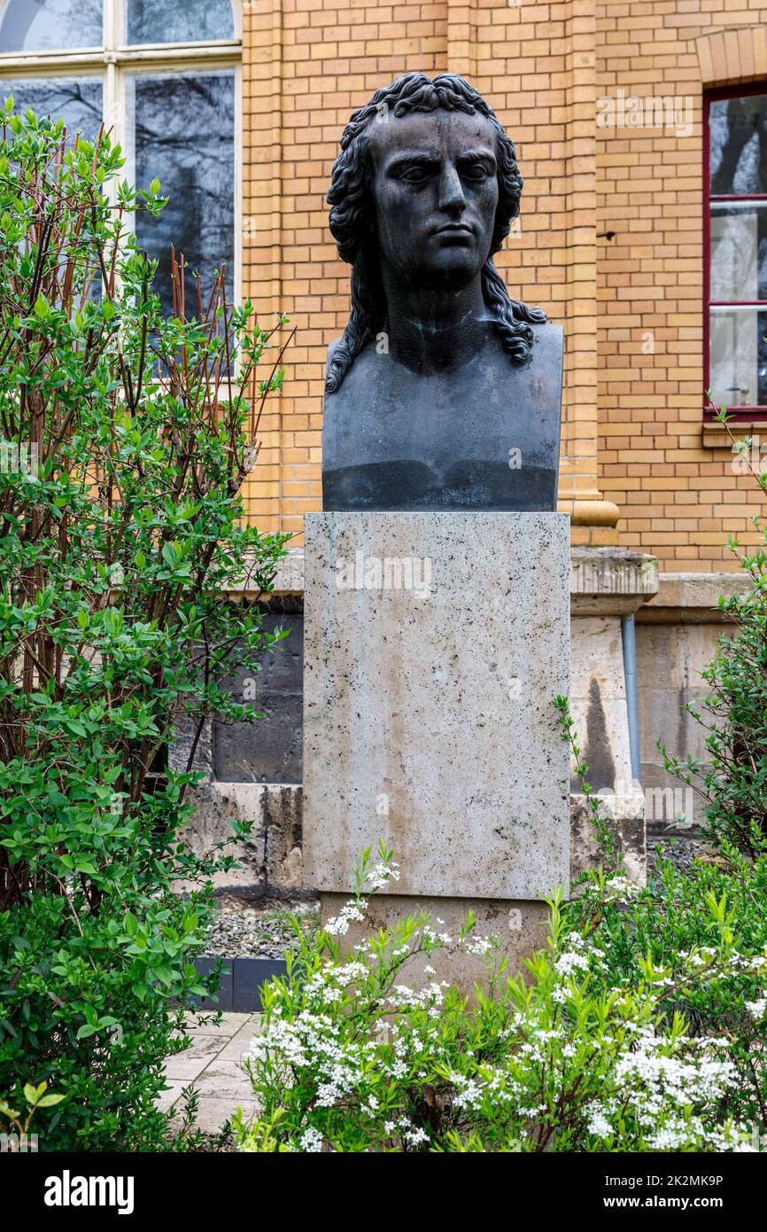 Buste de Friedrich Schiller dans le jardin de la maison d'été de Schiller Banque D'Images